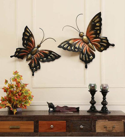 Wall Art: Iron Butterfly Wall Art In Multicolour