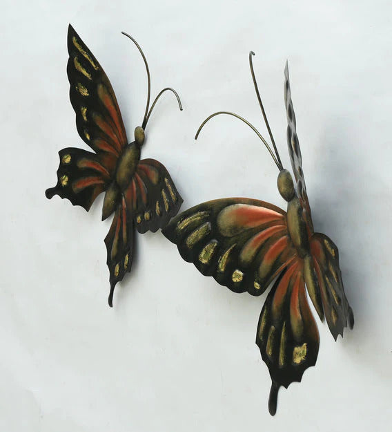 Wall Art: Iron Butterfly Wall Art In Multicolour