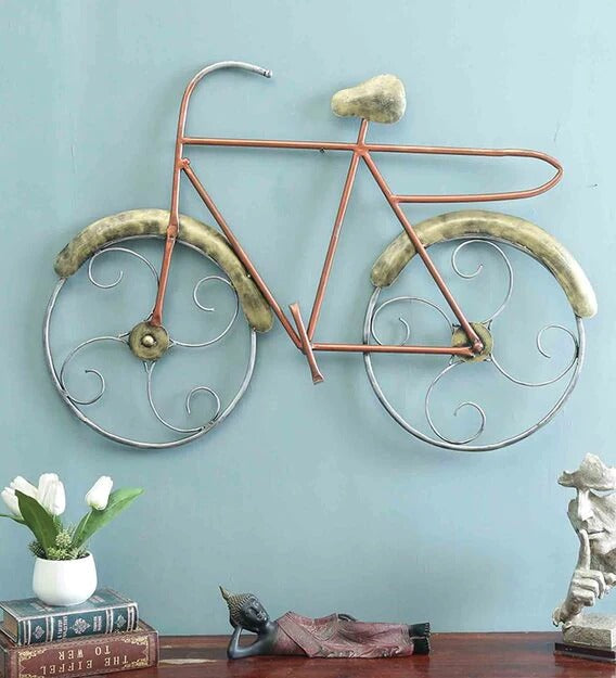 Wall Art : Iron Cycle Wall Art In Multicolour