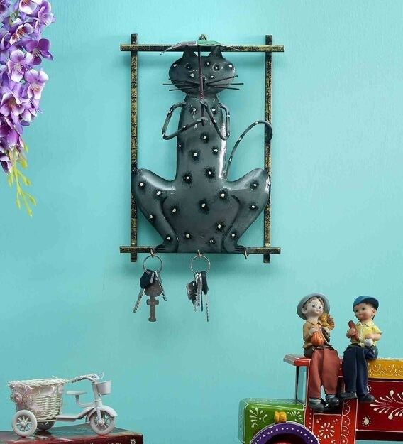 Wall Art: Iron Dancing Doll Wall Art In Grey