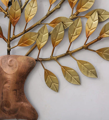 Wall Art: Iron Decorative Tree Gold Wall Art 