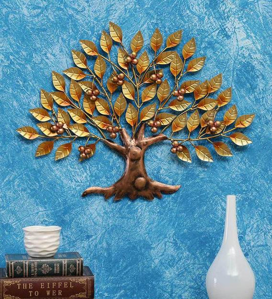Wall Art: Iron Decorative Tree Wall Art In Gold