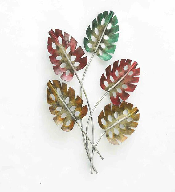 Wall Art: Iron Hanging Leaf Wall Art