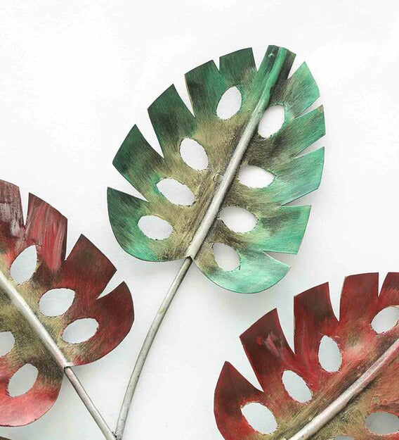 Wall Art: Iron Hanging Leaf Wall Art