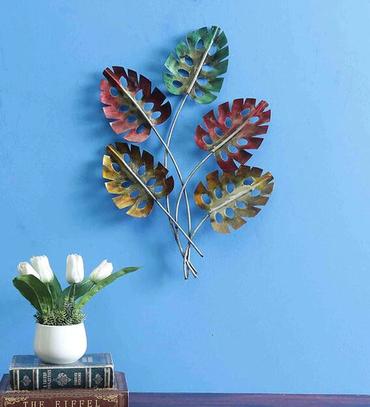 Wall Art: Iron Hanging Leaf Wall Art