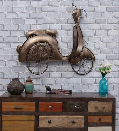 Wall Art: Iron Scooter Wall Art In Copper