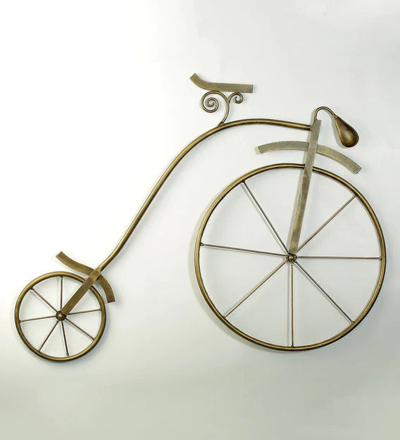 Wall Art: Wrought Iron Cycle Wall Art In Brown