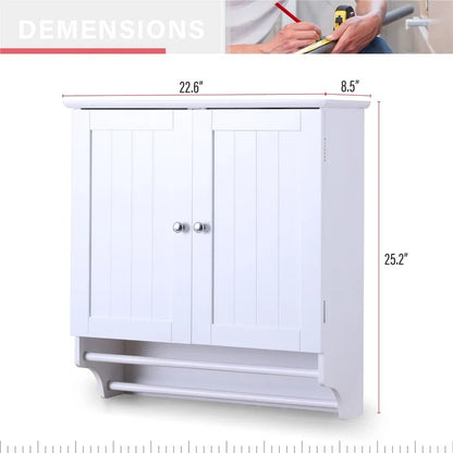 Wall Cabinets: 22.6'' W x 25.2'' H x 8.5'' D Wall Mounted Bathroom Cabinets