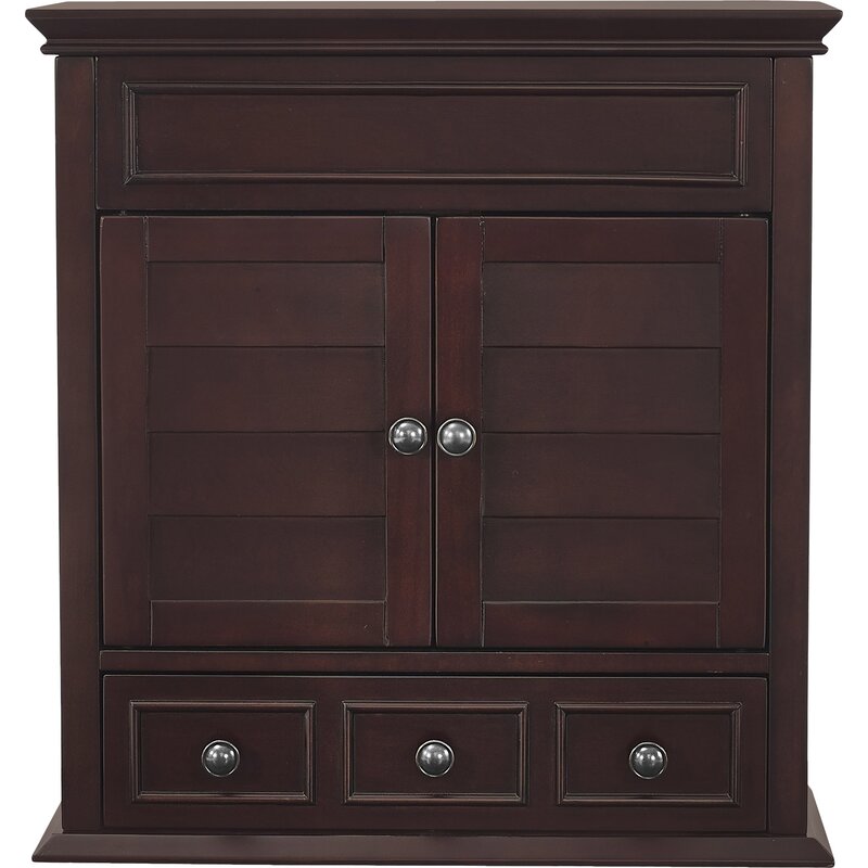 Wall Cabinets: 23.63'' W x 25'' H x 9'' D Solid Wood Wall Mounted Cabinet