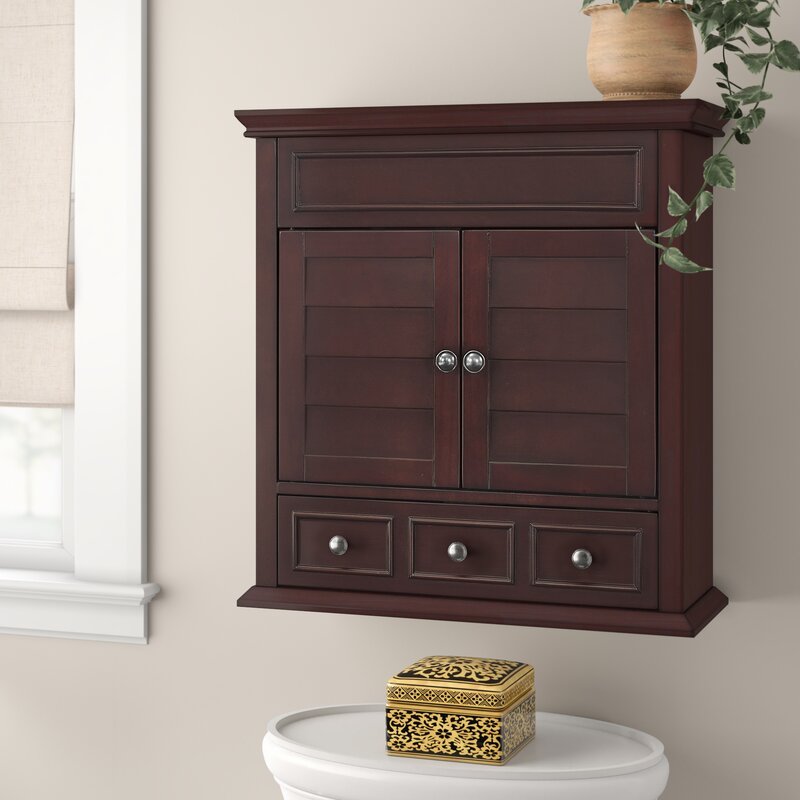 Wall Cabinets: 23.63'' W x 25'' H x 9'' D Solid Wood Wall Mounted Cabinet