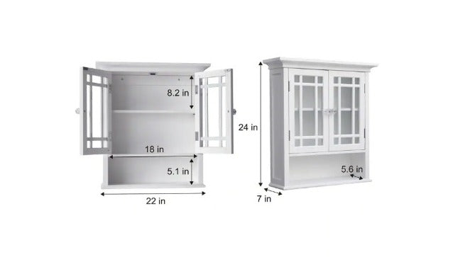 Wall Cabinets 2 Door Wall Cabinet with Shelf