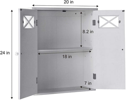 Wall Cabinets: Wall Cabinet with Two Doors and Shelves