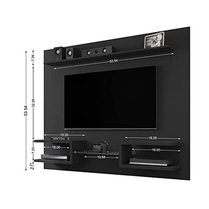 Wall Mount TV Unit: Wall Panel For TV Unit(Black)