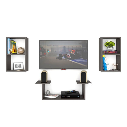 Wall Mount TV Unit: Wall Shelves Display Rack For Living Room