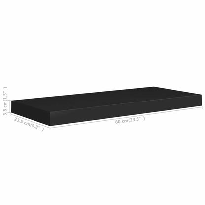 Wall Shelves Perfect for Bathroom, Living Room and Kitchen Decoration, Black
