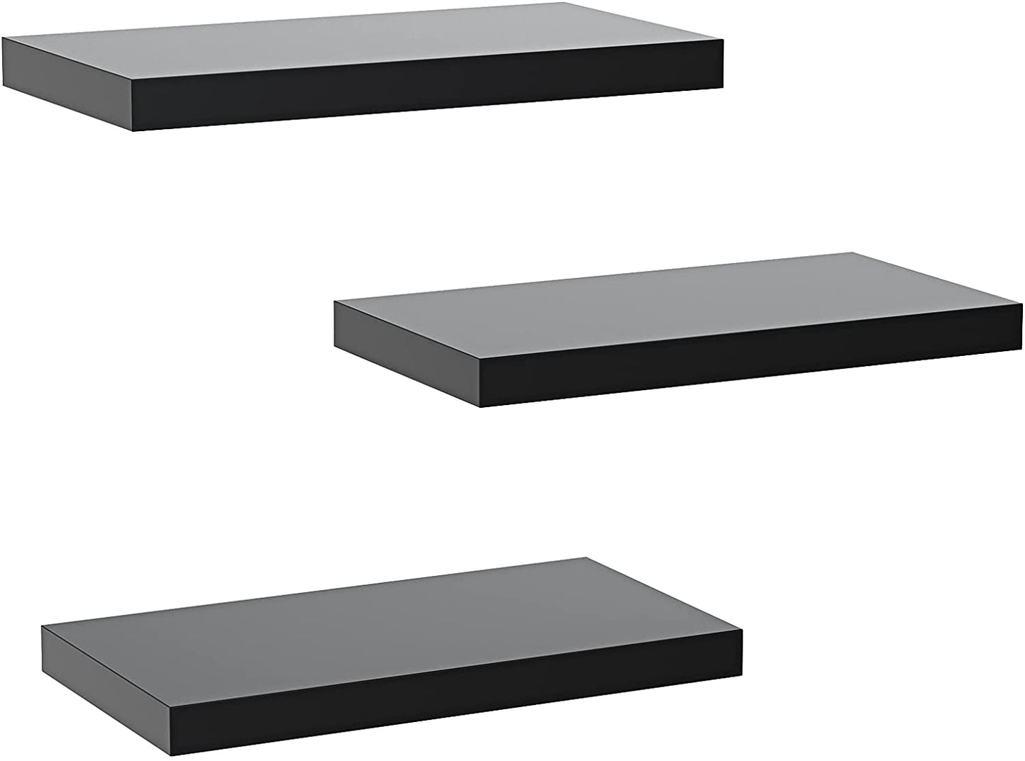 Wall Shelves Perfect for Bedroom, Bathroom, Living Room and Kitchen Decoration, Black