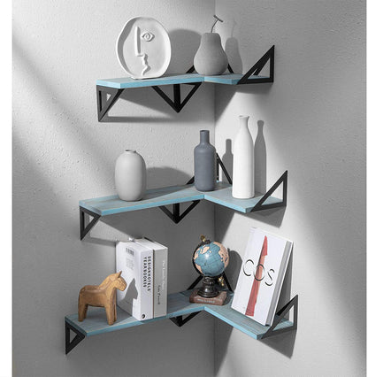 Wall Shelves Set of 3 for Bedroom, Bathroom, Living Room, Kitchen, Dual Purpose Weight Bearing Shelves for Cats, Pictures, Towels, Accessories 