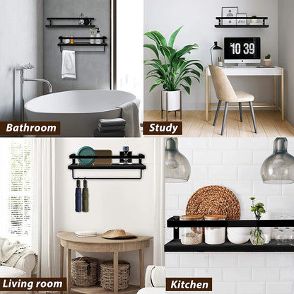 Wall Shelves: Towel Holder, Living Room, Kitchen and Bedroom Bathroom Shelves Wall