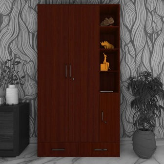 Wardrobe : 2 Door Wardrobe (In Chisel Finish)