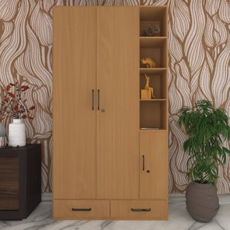 Wardrobe : 2 Door Wardrobe (In Triscuit Finish)