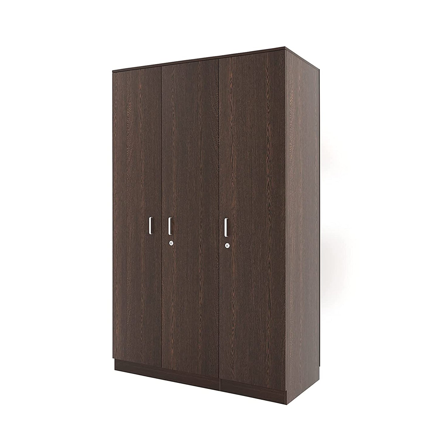 Wardrobe: Adrie Engineered Wood 3 Door Wardrobe With Drawer (Wenge)