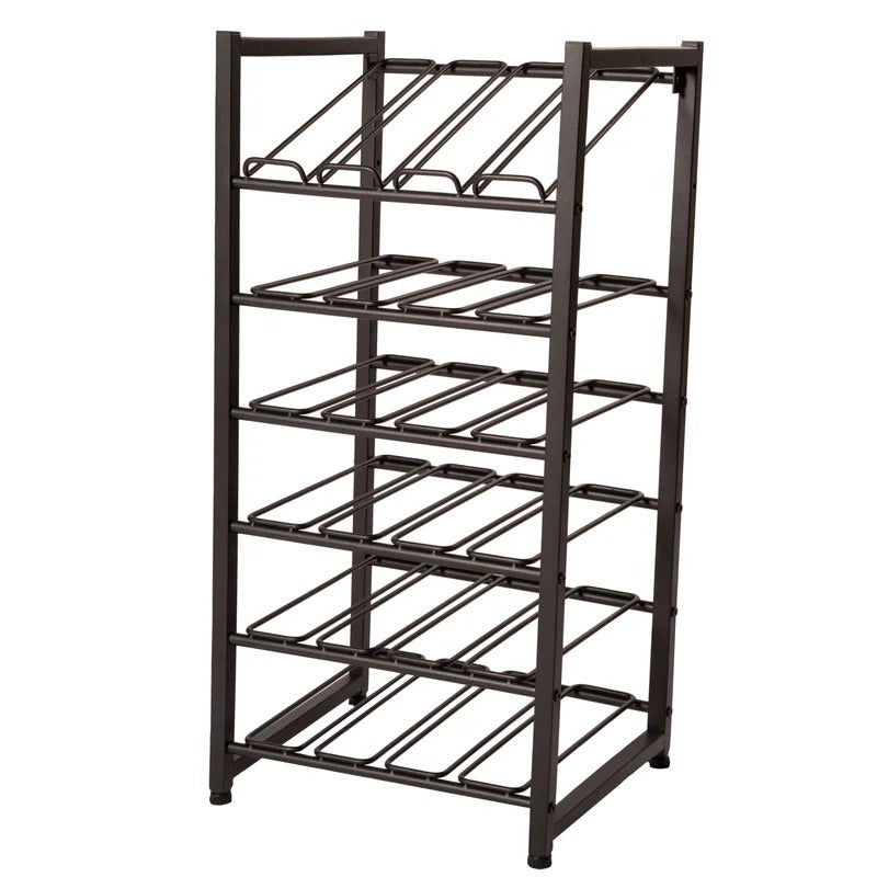 Wine Rack : 24 Bottle Floor Wine Bottle Rack in Black