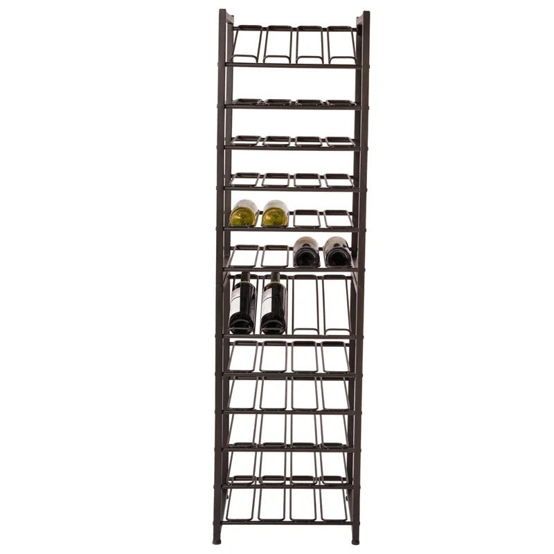 Wine Rack : 24 Bottle Floor Wine Bottle Rack in Black