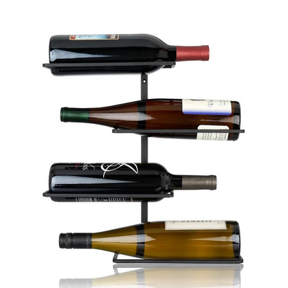 Wine Rack : Wall Mounted Wine Bottle Rack in Black