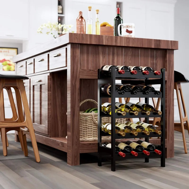 Wine Racks : 20 Bottle Solid Wood Floor Wine Bottle Rack