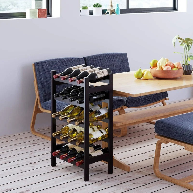 Wine Racks : 20 Bottle Solid Wood Floor Wine Bottle Rack