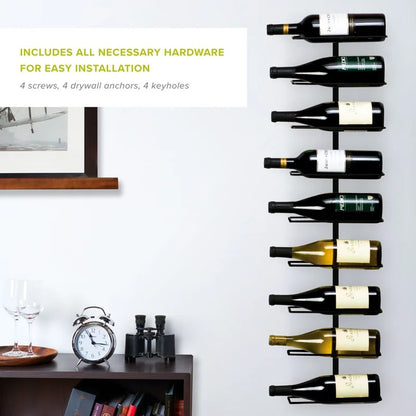 Wine Racks : Ali Wall Mounted Wine Bottle Rack in Black