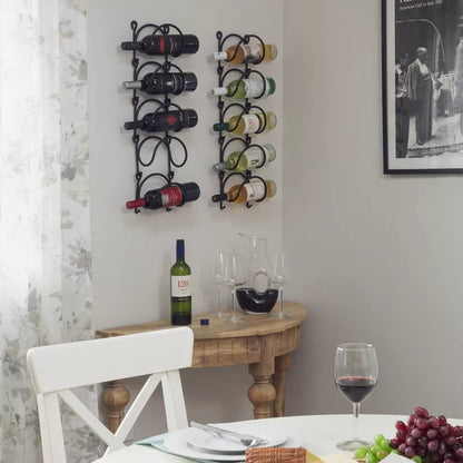 Wine Racks : Eha Wall Mounted Wine Bottle Rack in Black (Set of 5)