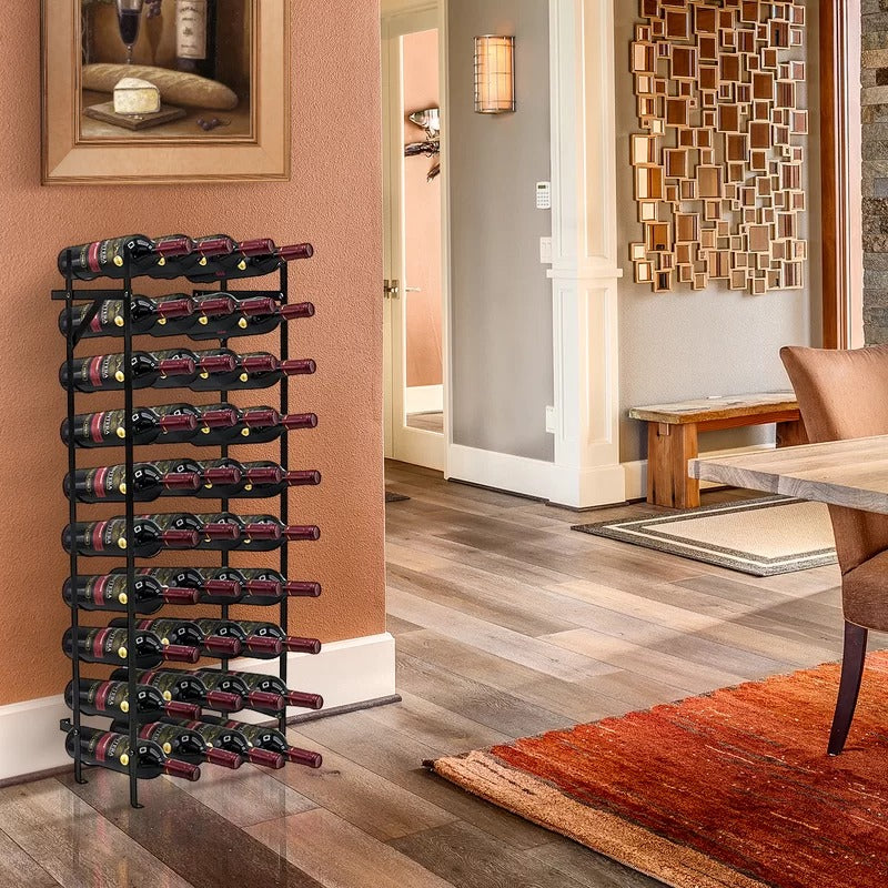 Wine Racks : Floor Wine Bottle Rack in Black