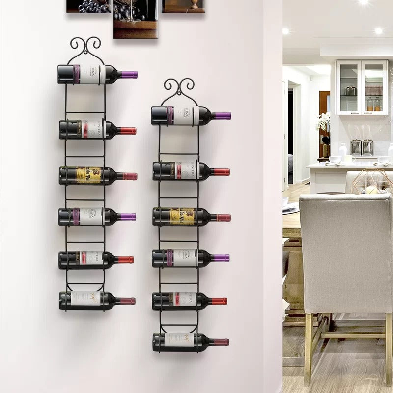 Wine Racks : NS 6 Bottle Wall Mounted Wine Bottle Rack in Black