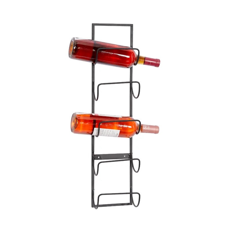 Wine Racks : Wall Mounted Wine Bottle Rack in Black