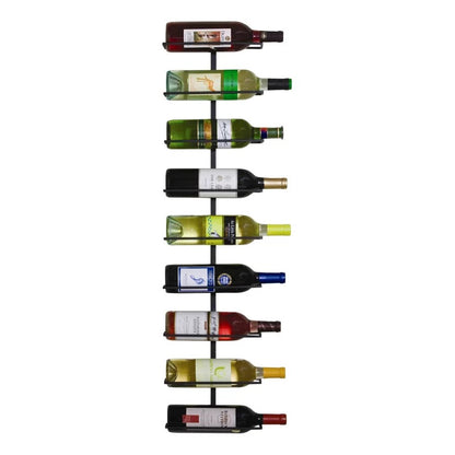 Wine Racks : Wall Mounted Wine Bottle Rack in Black