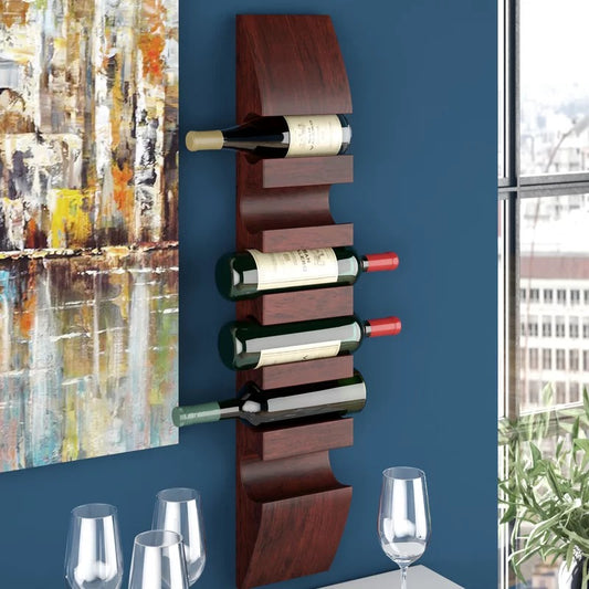 Wine Racks : Wine Bottle Rack in Cherry Wood