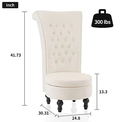 Wing Chair: 24.8'' Wide Tufted Velvet Wingback Chair