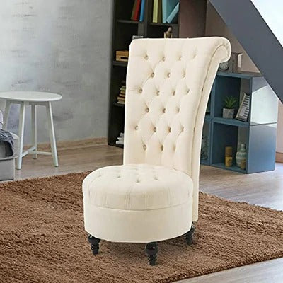 Wing Chair: 24.8'' Wide Tufted Velvet Wingback Chair