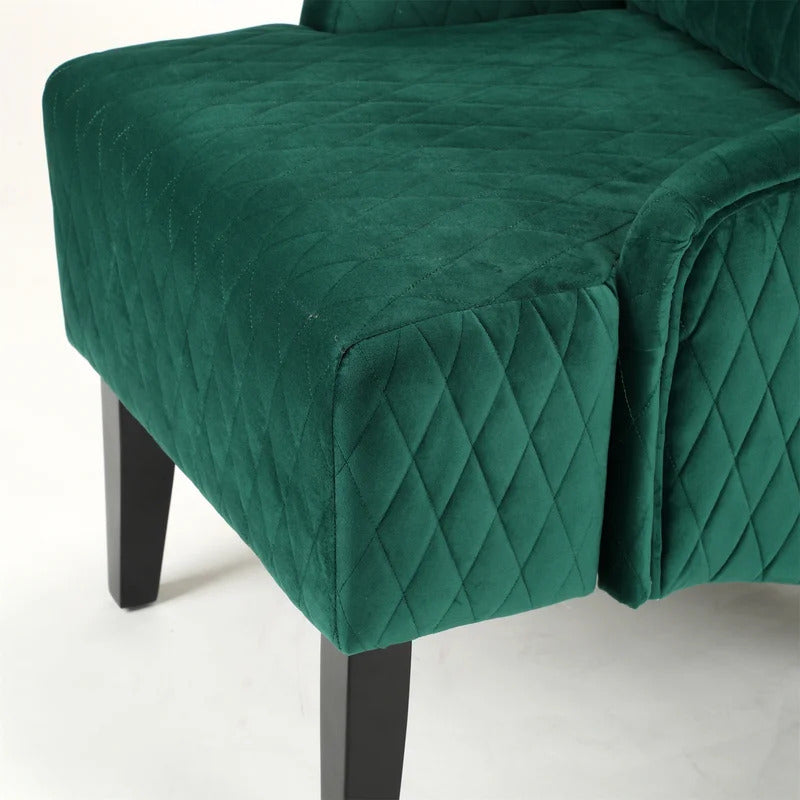 Wing Chair: 23.6'' Wide Tufted Velvet Wingback Chair