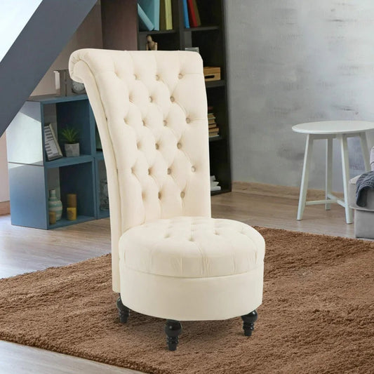 Wing Chair: 24.8'' Wide Tufted Velvet Wingback Chair