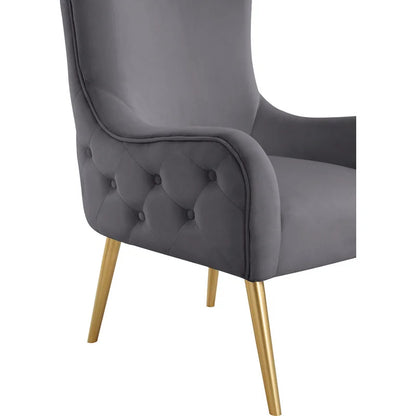 Wing Chair: 27'' Wide Velvet Wingback Chair