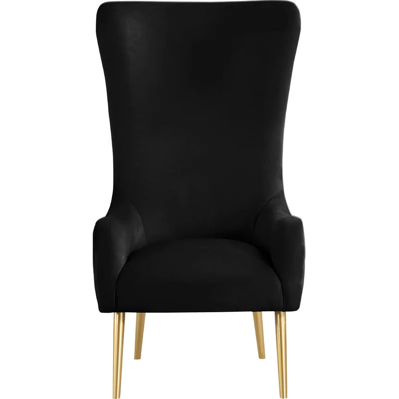 Wing Chair: 27'' Wide Velvet Wingback Chair