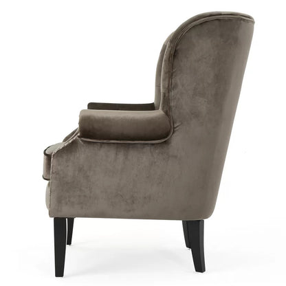 Wing Chair: 30.7'' Wide Tufted Velvet Wingback Chair