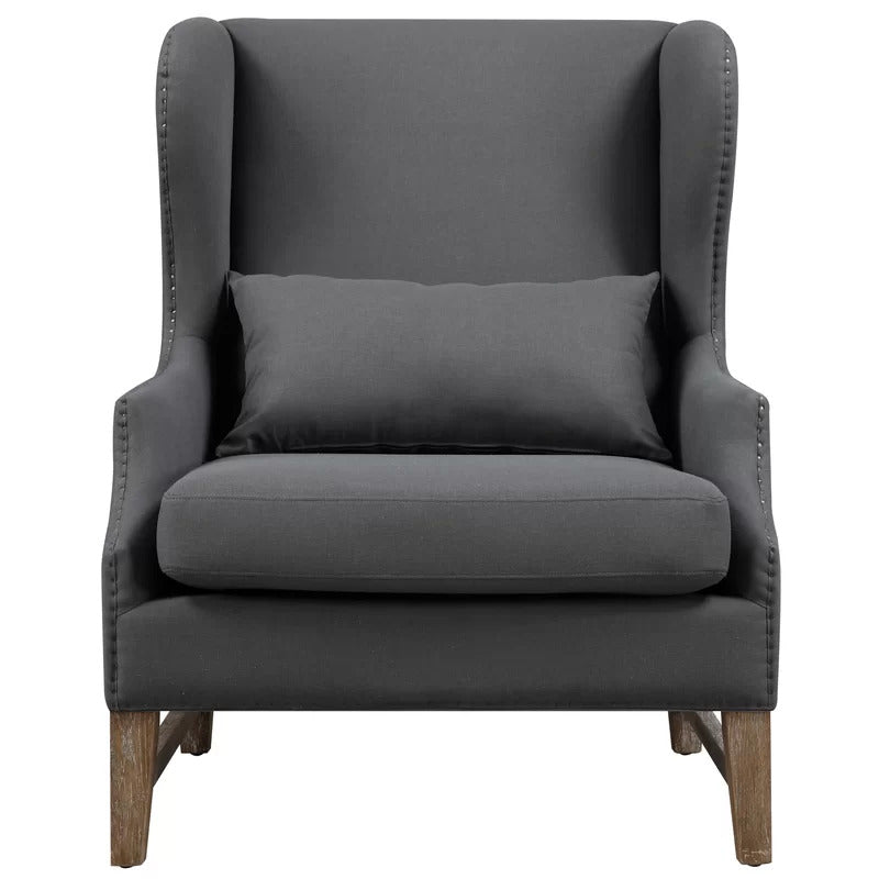 Wing Chair: Hamuelson 34.25'' Wide Linen Wingback Chair