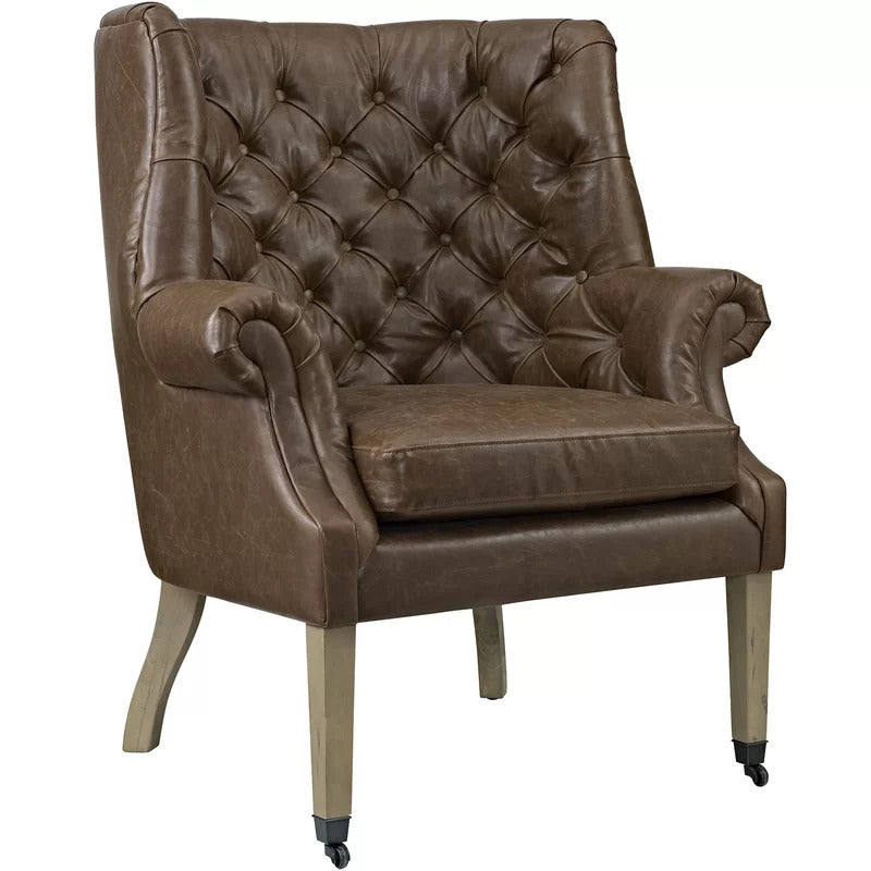 Wing Chair: Nijo 34.5'' Wide Tufted Wingback Chair