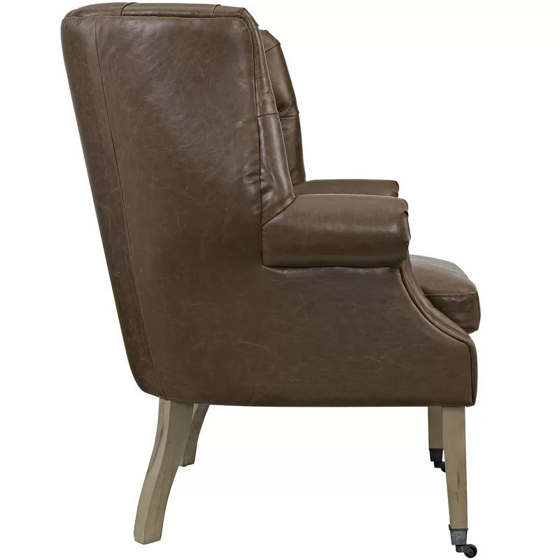 Wing Chair: Nijo 34.5'' Wide Tufted Wingback Chair