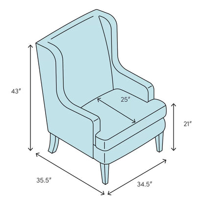 Wing Chair: Nijo 34.5'' Wide Tufted Wingback Chair