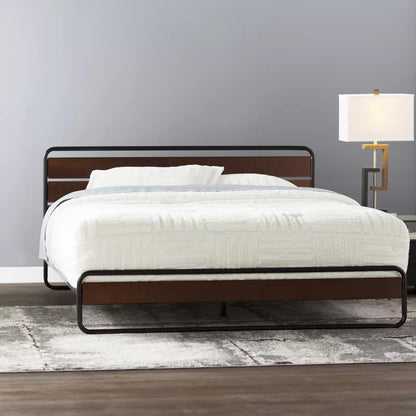 Wooden Bed: Vitano Low Profile Wood Platform Bed