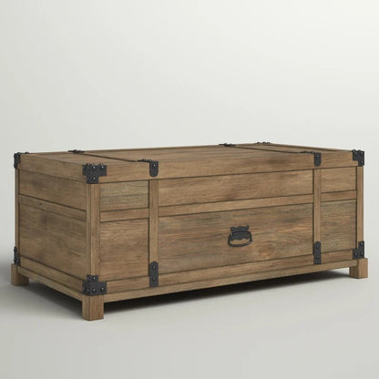 Wooden Box : Modern Lift Top 4 Legs Wooden Box With Storage